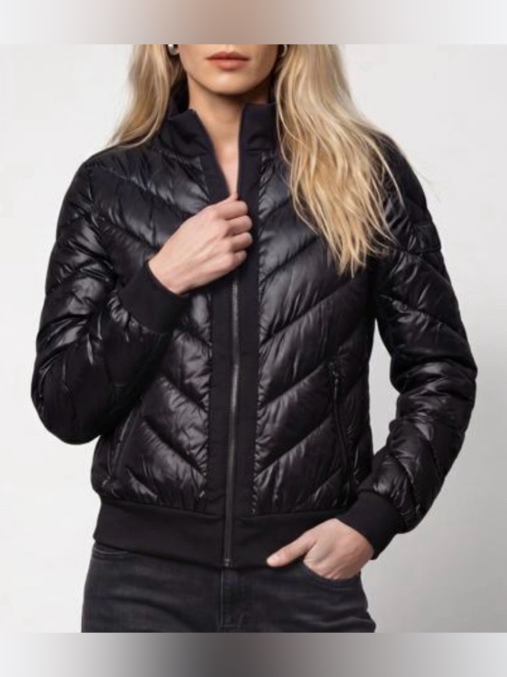 Aritzia TNA Blackstone Bomber Jacket Small
